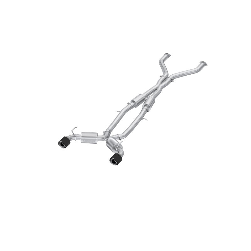 MBRP 23-24 Nissan Z 3.0L Armor Pro T304 Stainless Steel 3in Cat-Back Dual Rear Exit w/ 5in OD Carbon Fiber Tip | S44083CF