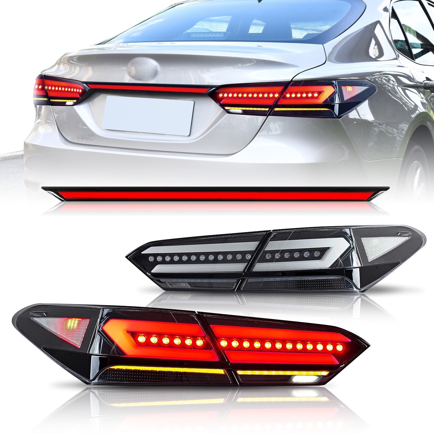 Archaic Full LED Tail Lights Assembly For Toyota Camry2018-2023,with trunk light