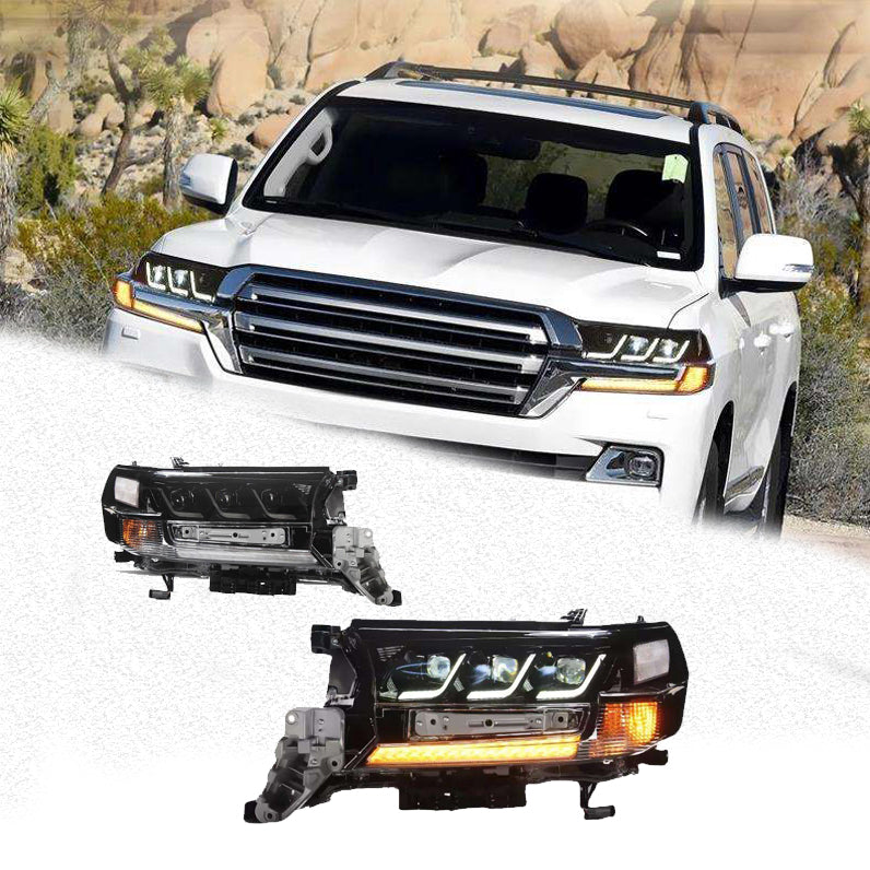 Archaic Full LED Headlights Assembly For Land Cruiser LC200 2016-2020