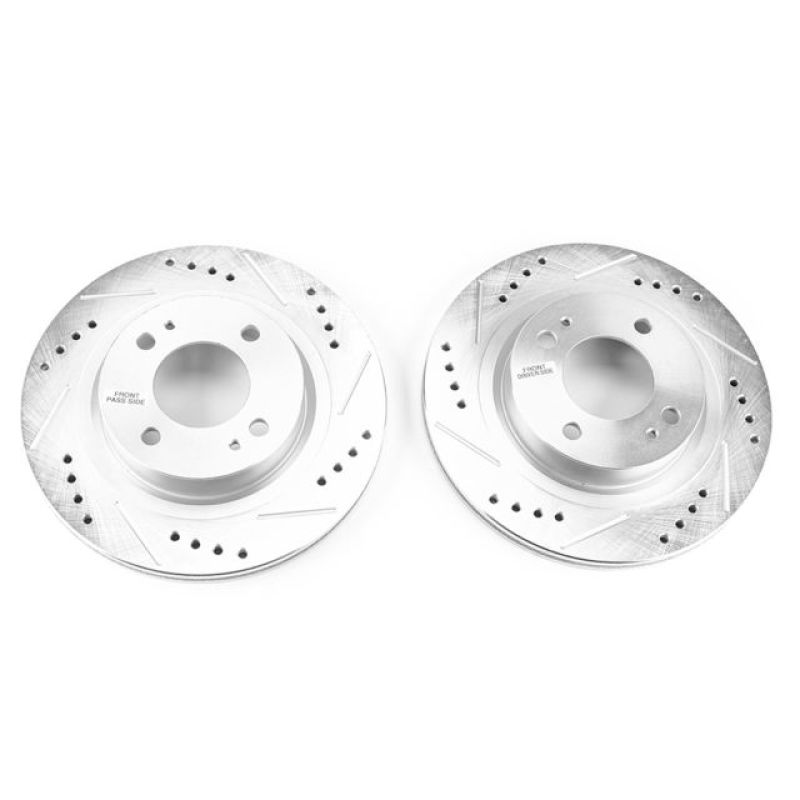 Power Stop Front Evolution Drilled & Slotted Rotors Pair Mitsubishi Mirage 2017-2020 / Mirage G4 2017-2020 | JBR1762XPR