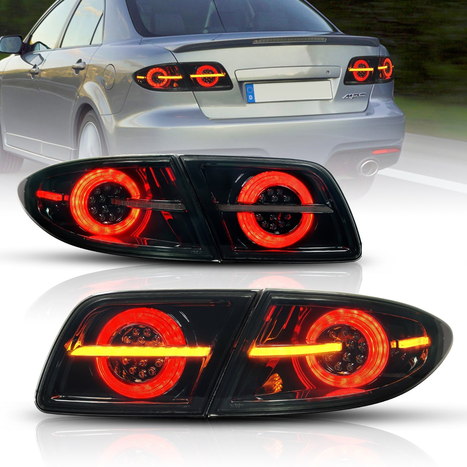 Archaic Full LED Tail Lights Assembly For Mazda 6 2003-2015