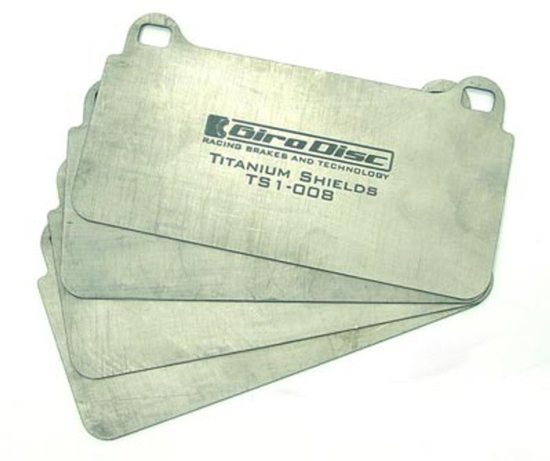 GiroDisc 2020 WRX | w/Brembo Calipers Performance Pkg Rear Titanium Pad Shields | TS-0961-4