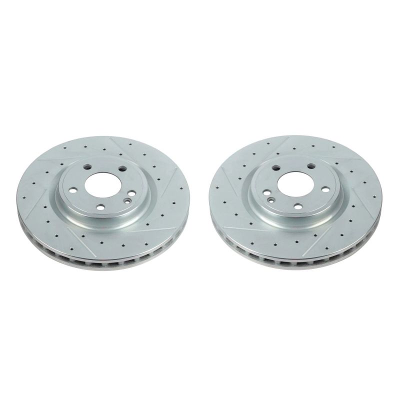 Power Stop Front Evolution Drilled & Slotted Rotors Pair Infiniti QX30 2017-2019 | EBR1487XPR