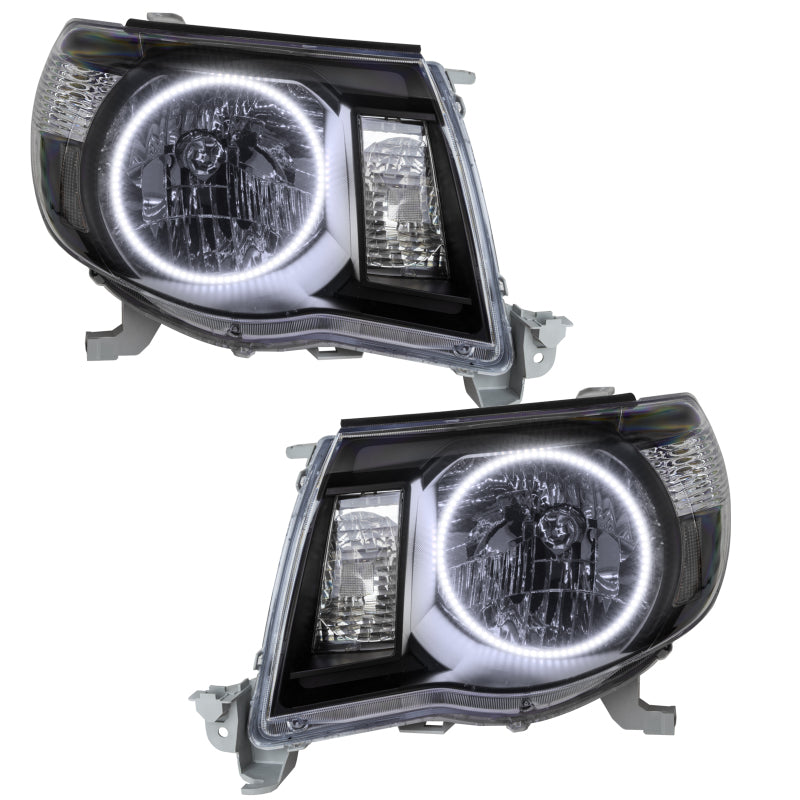 Oracle Pre-Assembled Halo Headlights SMD Black White Toyota Tacoma 2005-2011 | orl8161-001