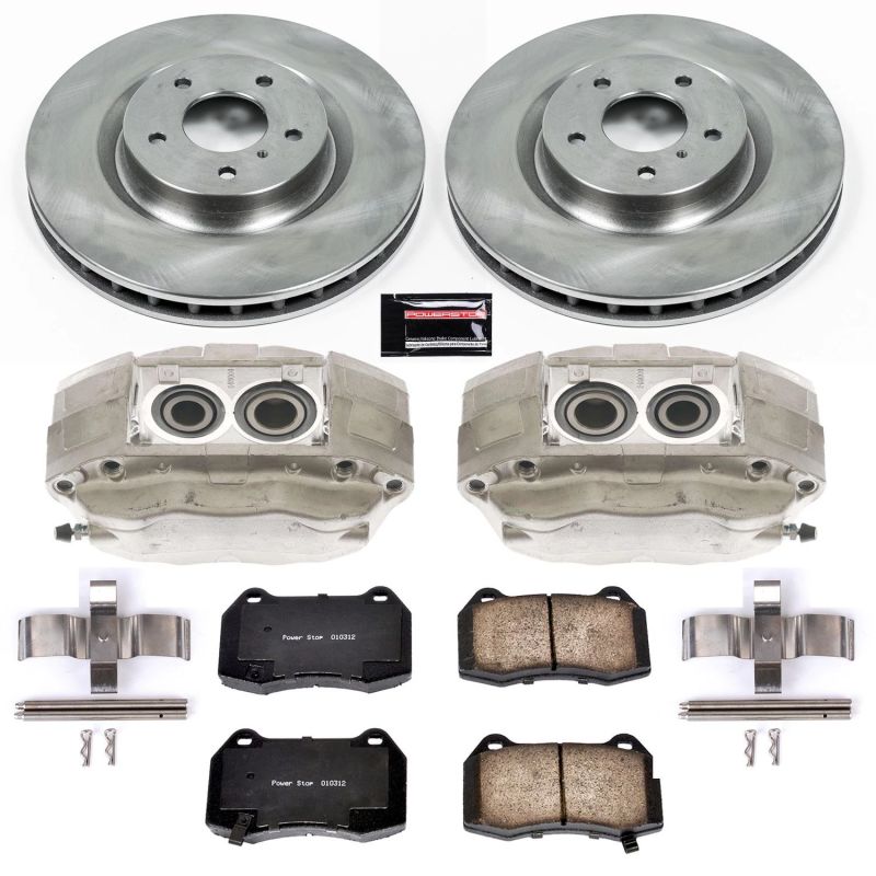 Power Stop Front Autospecialty Brake Kit w/ Calipers Infiniti G35 2003-2004 / Nissan 350Z 2003-2008| KCOE104