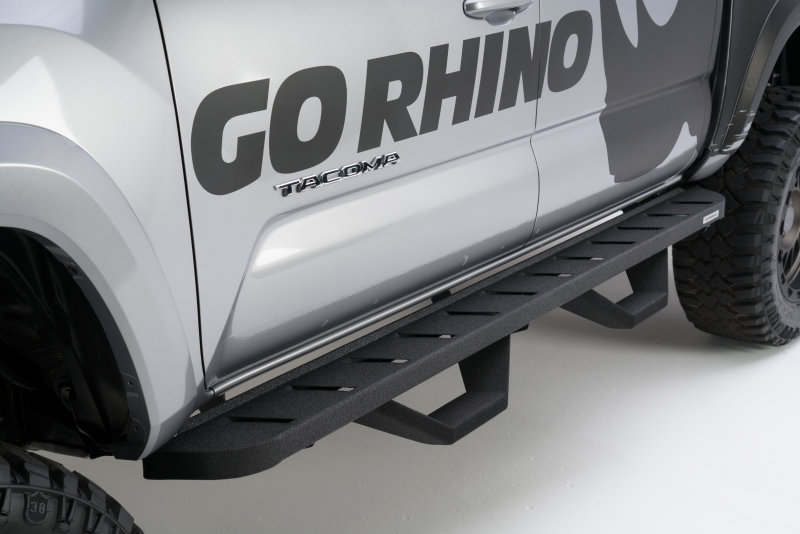 Go Rhino RB10 Running Boards W Mounting Brackets 2 Pairs of Drop Steps Bedliner Coating Toyota Tundra 2007-21 | 6344168720T