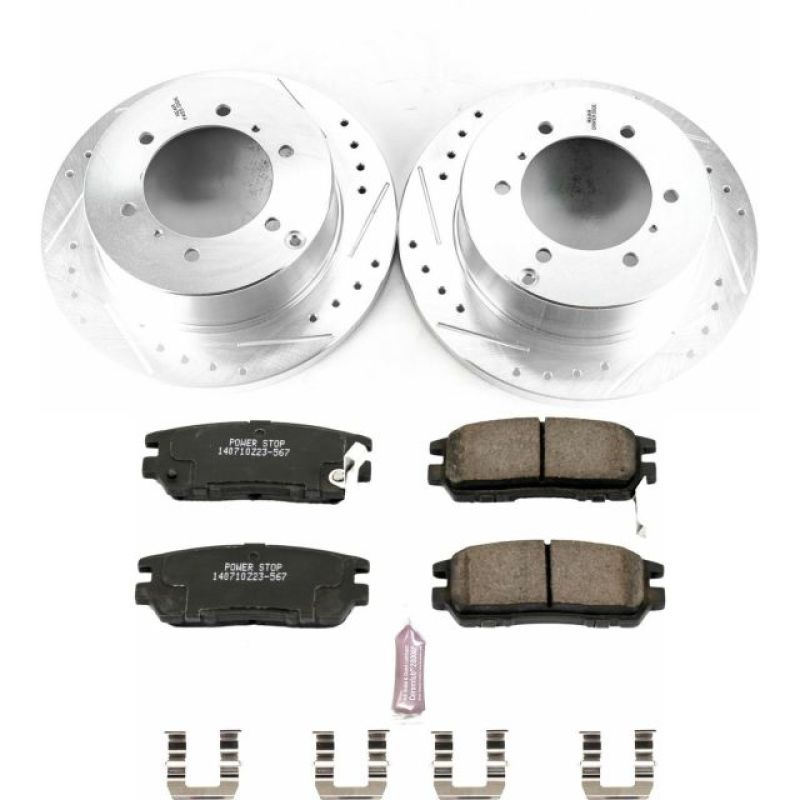 Power Stop Rear Z23 Evolution Sport Brake Kit Mitsubishi Montero 1991-2000 | K5022