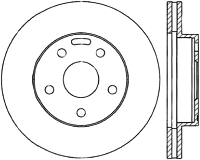 StopTech 91-96 Toyota Previa Front Left Cryo Slotted & Drilled Sport Brake Rotor
