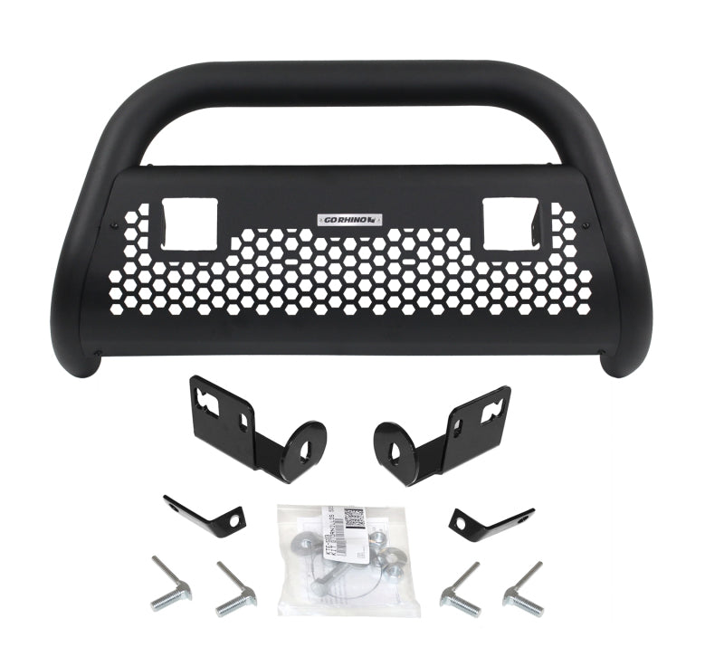 Go Rhino RC2 LR 2 Bull Bar with Mounting Brackets & 2 Light Holes Textured Black Toyota Tacoma 2016-2020 | 55542T