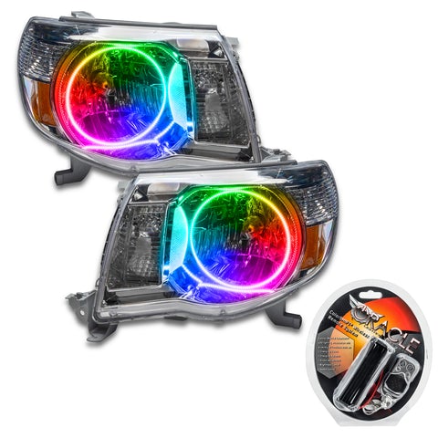 Oracle Pre-Assembled Halo Headlights SMD ColorSHIFT w/ RF Controller Toyota Tacoma 2005-2011 | orl8109-330
