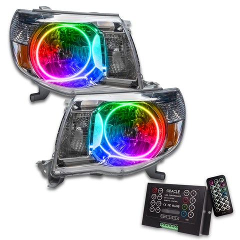 Oracle Pre-Assembled Halo Headlights SMD ColorSHIFT w/ 2.0 Controller Toyota Tacoma 2005-2011 | orl8109-333