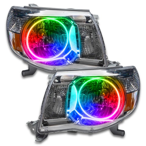 Oracle Pre-Assembled Halo Headlights SMD ColorSHIFT w/ No Controller Toyota Tacoma 2005-2011 | orl8109-334