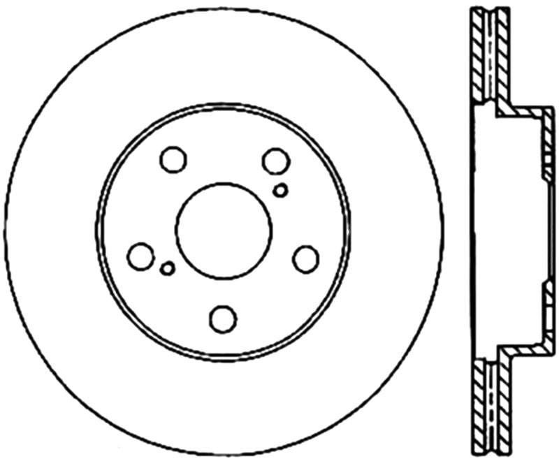 StopTech 05-15 Toyota Tacoma Front Right Cryo Slotted & Drilled Sport Brake Rotor