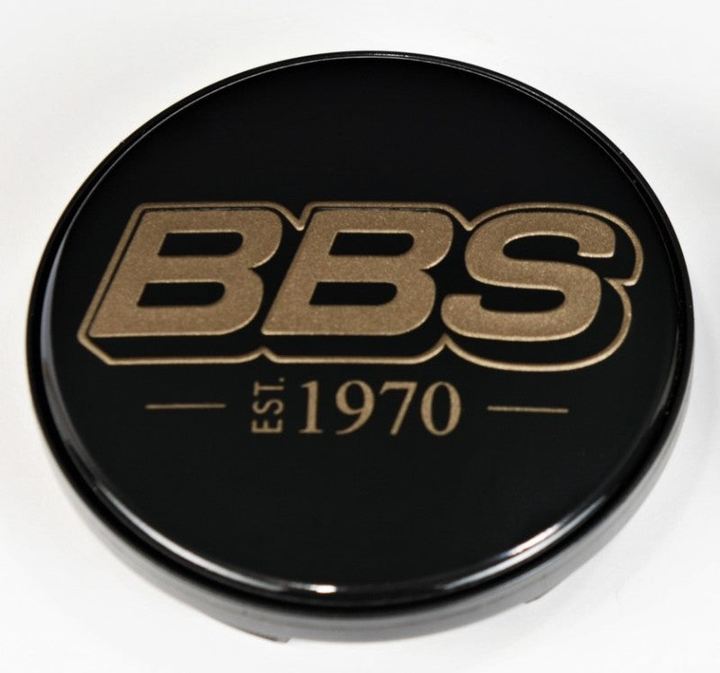 BBS Center Cap 70.6mm Black/Gold Est. 1970 Anniversary w/BBS Logo | 4-Tab | 10.02.5038