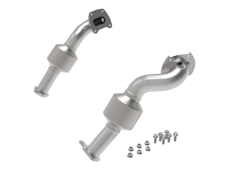 aFe Twisted Steel Down Pipe 409SS w/ Cat Toyota Tacoma V6-3.5L 2016-2017 | 48-46012-HC