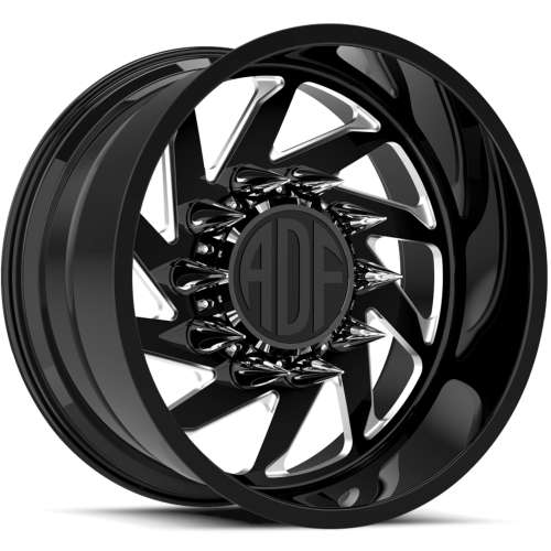 ADF Contractor SS24x12 -40 Gloss Black with Milled Spoke Accents