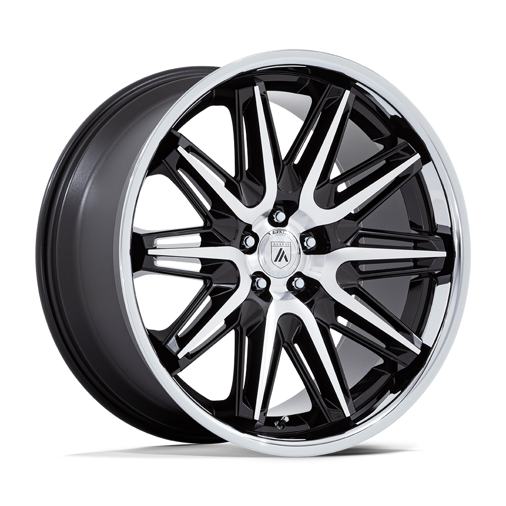 Asanti Black AB047 IMPERATOR 22x9 +27 Gloss Black Machined With Ss Lip