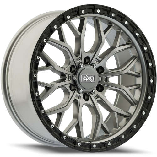 AXD Offroad AS117x8.5 0 Satin Titanium with a Black Lip