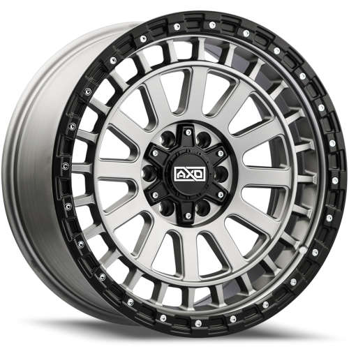 AXD Offroad AS217x8.5 0 Satin Titanium with a Black Lip