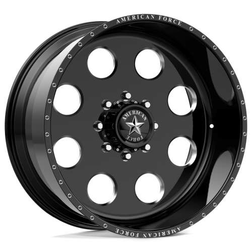 American Force Classic SS 1 26x16 -101 Gloss Black with Milled Spoke Windows