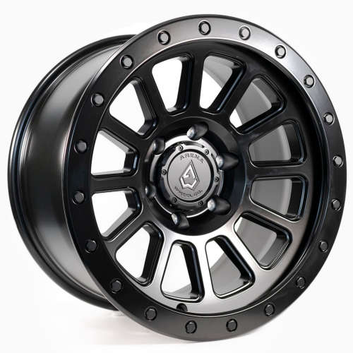 Arena Ammo A105 17x9 0 Satin Black with a Simulated Beadlock