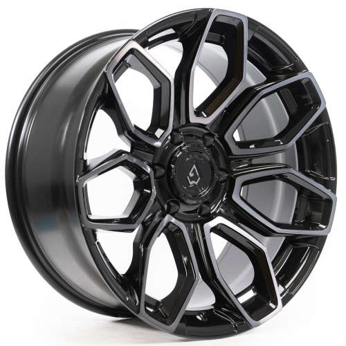 Arena Cobra A116 22x10 -18 Gloss Black with Brushed Double Dark Tint Spoke Faces