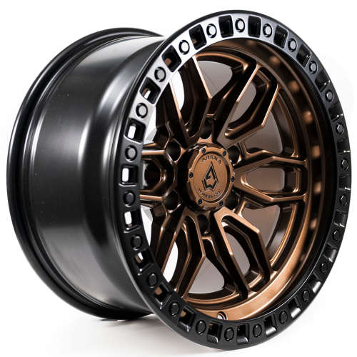 Arena Hustle A109 17x9 -12 Smoked Bronze with a Satin Black Lip Ring