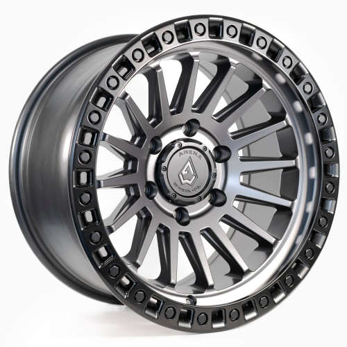 Arena Mesa A101 17x9 0 Satin Gunmetal Gray with a Satin Black Lip Ring