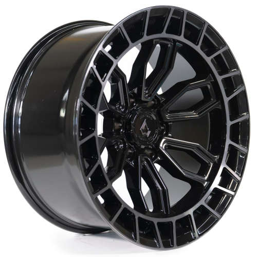 Arena Recon A102 17x9 +1 Gloss Black with Machined Double Dark Tint Spoke Faces and Lip