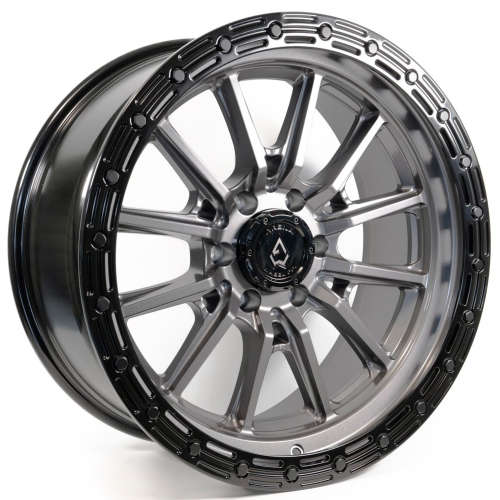 Arena Trek A106 20x9 0 Gloss Gunmetal Gray with a Gloss Black Lip Ring