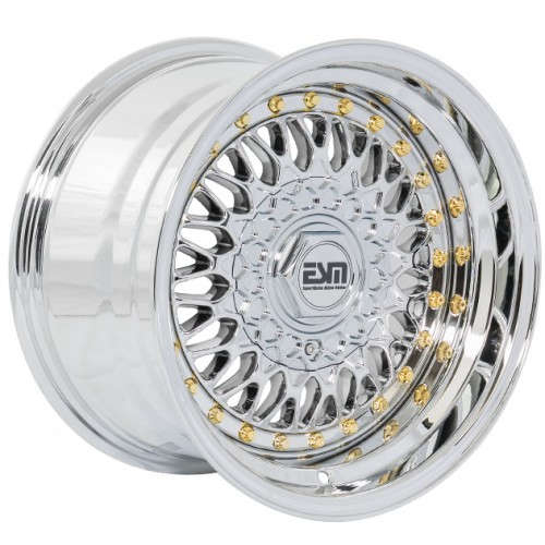 ESM ESM-002R15x7 +15 Platinum Chrome with Gold Rivets
