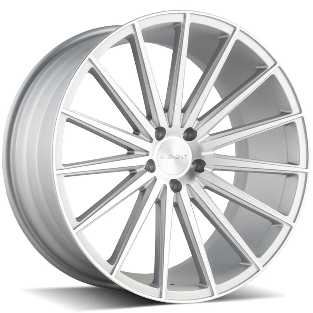 Element EL4822x10.5 +20 Silver with Machined Spoke Faces and Outer Lip Ring