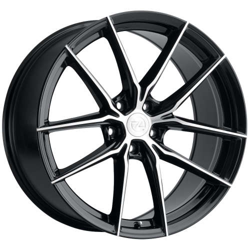 Ennova FFT10720x10 +35 Gloss Piano Black with Machined Spoke Faces