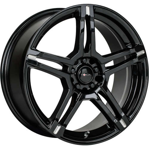 Focal F-51 451 18x8 +40 Gloss Black with Milled Spoke Accents