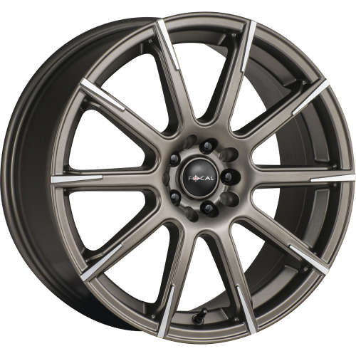 Focal F-52 452 18x8 +40 Satin Bronze with Diamond Cut Spoke Tips