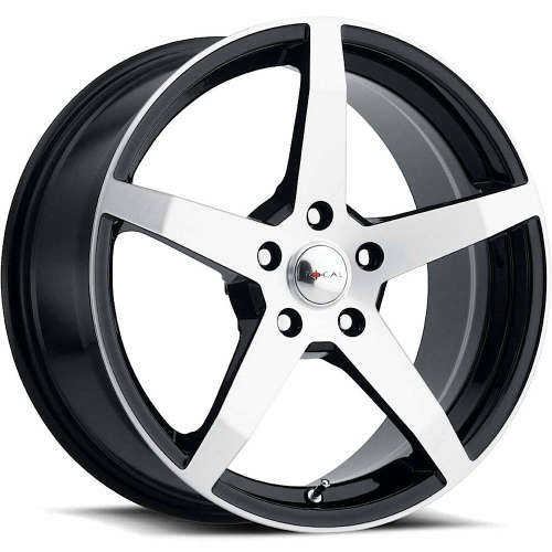 Focal F-55 455 16x7 +40 Gloss Black with Machined Spoke Faces and Lip Ring