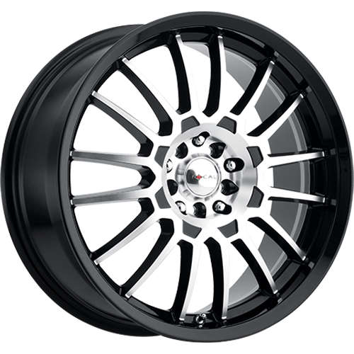 Focal F-56 456 16x7 +40 Gloss Black with Machined Spoke Faces