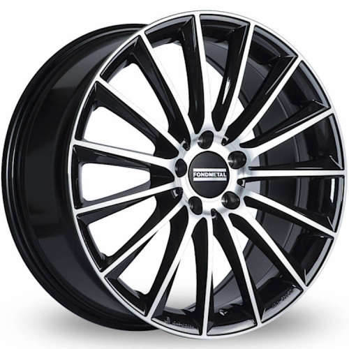 Fondmetal Aidon 195MB 20x9.5 +41 Gloss Black with Machined Spoke Faces and Outer Lip