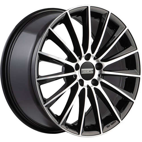 Fondmetal Aidon 195MH 19x8 +38 Gloss Titanium Gray with Machined Spoke Faces and Outer Lip