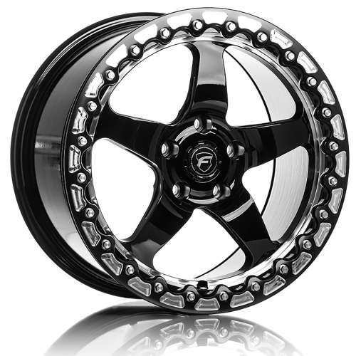 Forgestar D5 Beadlock17x10 +50 Gloss Black with a Real Beadlock