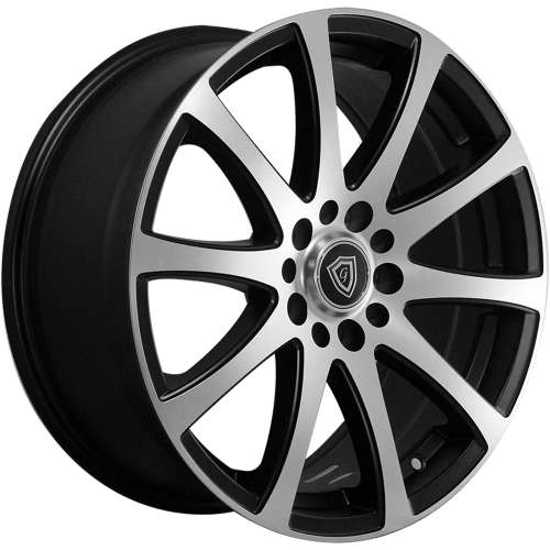 G-Line G000117x7.5 +35 Black with Machined Spoke Faces and Outer Lip