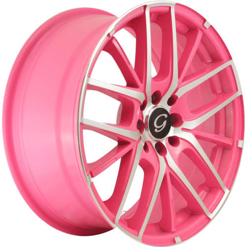 G-Line G002917x7.5 +35 Pink with Polished Spoke Faces and Outer Lip