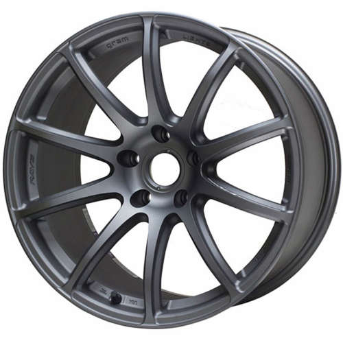 Gram Lights 57Transcend18x9.5 +25 Matte Graphite Gray with Machined Spoke Faces and Outer Lip Flange