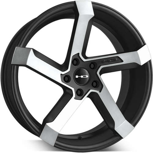HD Kink20x8.5 +35 Satin Black with Machined Spoke Faces