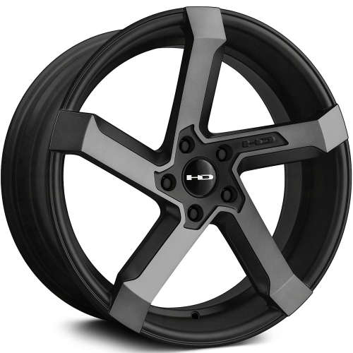 HD Kink20x8.5 +35 Satin Gunmetal Gray with Machined Spoke Faces and a Gray Clear Coat