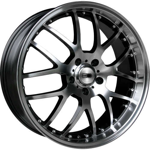 HD MSR18x7.5 +35 Gloss Black with Machined Spoke Faces and Lip