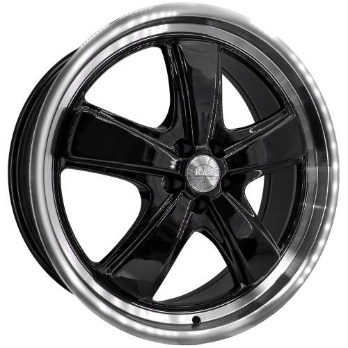 HD P1 Classic20x8 +40 Gloss Black with a Machined Lip