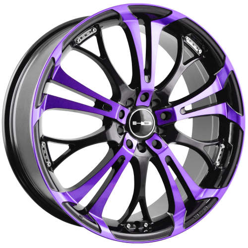 HD Spinout17x7 +40 Purple with Black Accents
