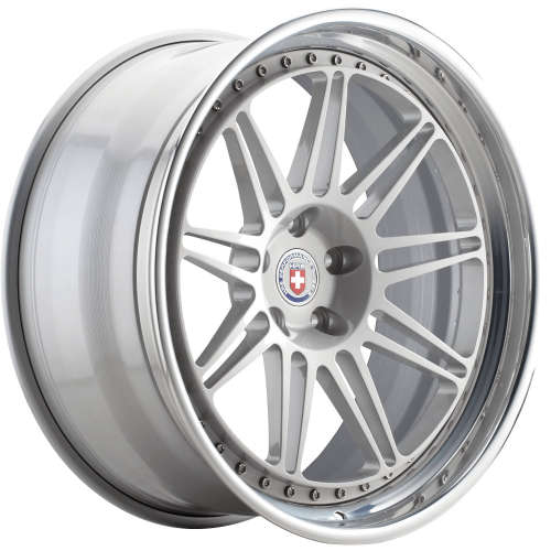 HRE 30118x9.5 +20 Gloss Silver with a Polished Step Lip and Raw Inner Barrel