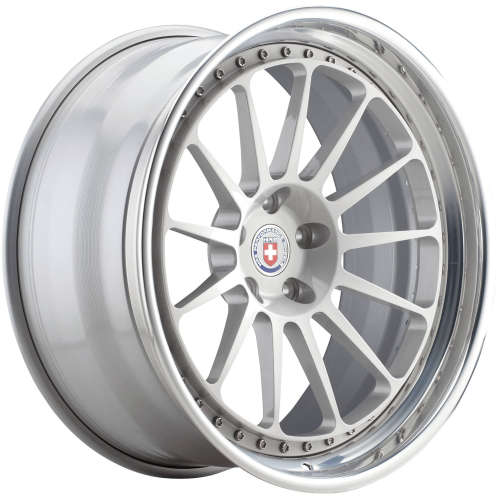 HRE 30318x9.5 +15 Gloss Silver with a Polished Step Lip and Raw Inner Barrel